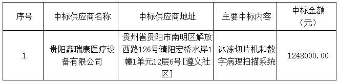 麻江县人民医院医疗设备采购项目中标公示 