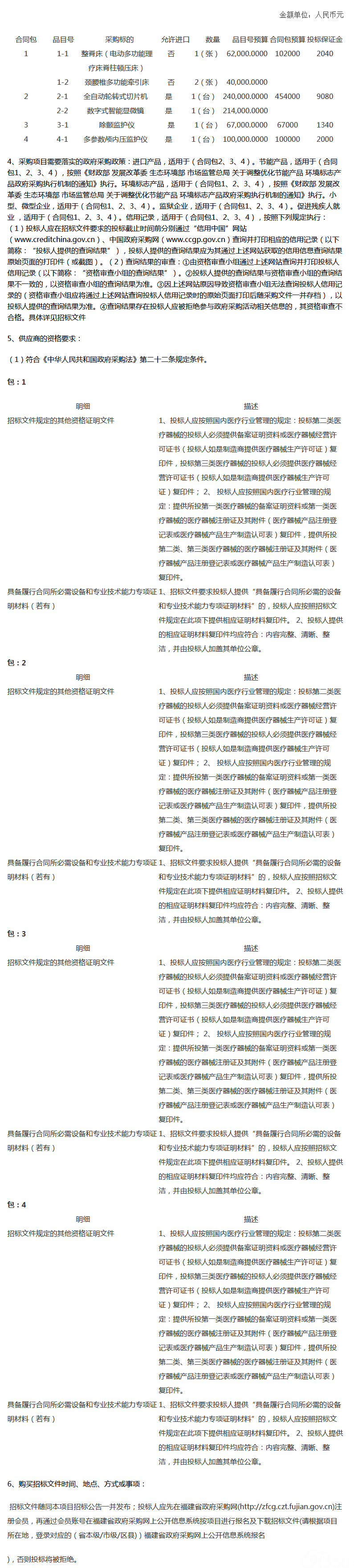 福建省漳州市中医院医疗设备02包（病理、外科、介入、康复）项目采购招标公告